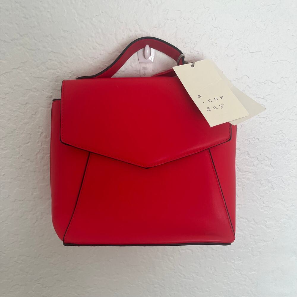 A New Day Red Convertible Backpack Crossbody Bag NWT
